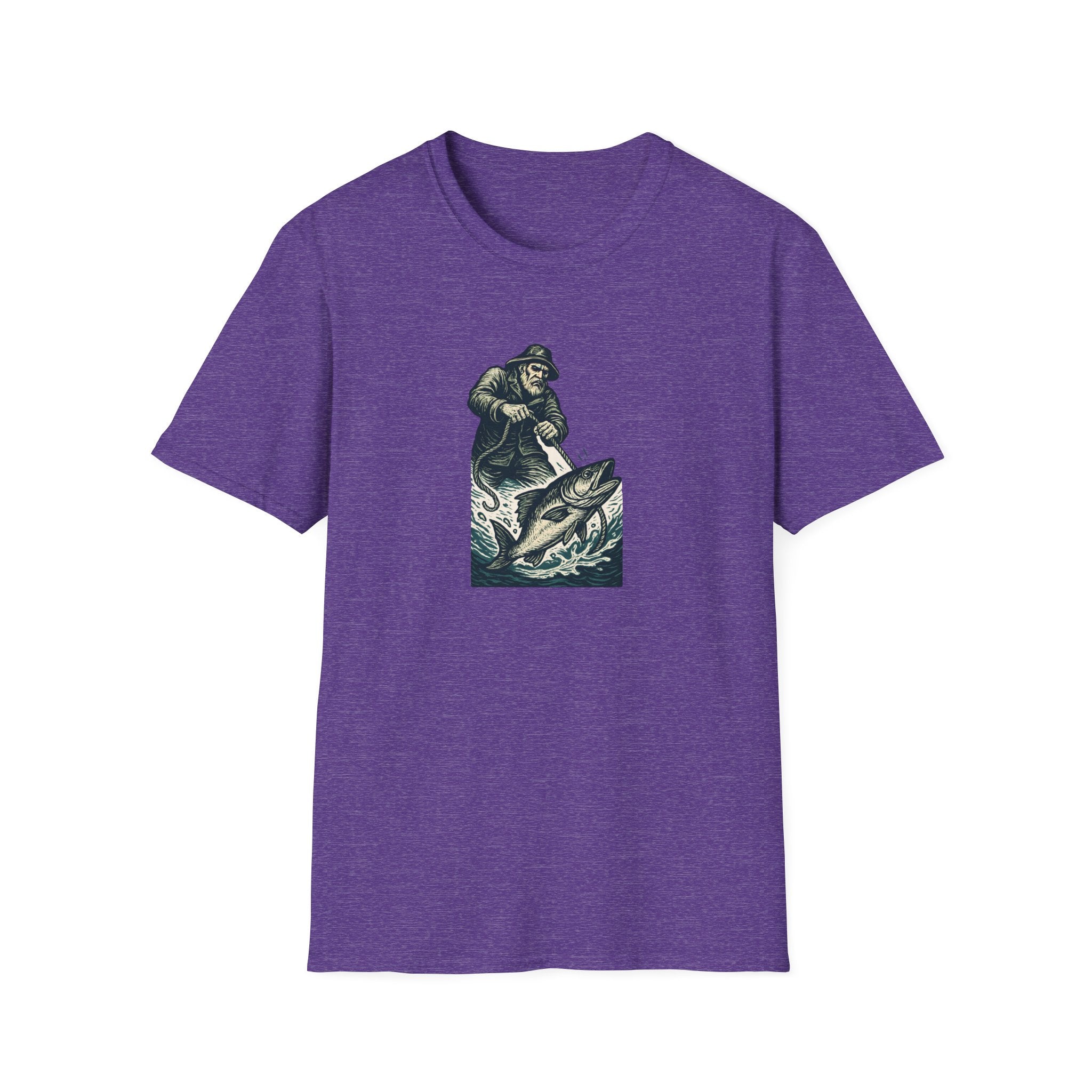 Fisherman Reeling Giant Fish T-Shirt