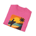 Sunset Surfer on Beach T-Shirt